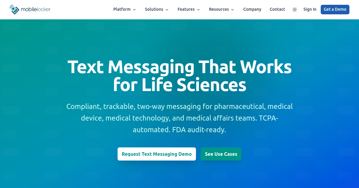 Mobile Locker HCP Text Messaging - Compliant Two-Way SMS for Life ...